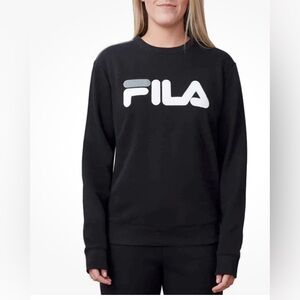 Fila Black French Terry Crewneck Sweatshirt